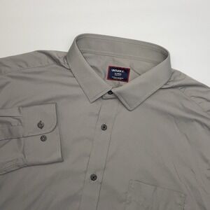 UNTUCKit Gironde Shirt Mens XL Regular Fit Long Sleeve Gray Performance Nylon